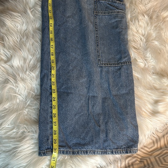 Fashion Nova cargo wide leg denim jeans sz 13 NWOT - Picture 11 of 14